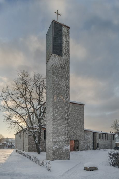 St. Olav's Catholic Cathedral with facing bricks, Brick Award Nominee 2018; Eggen Arkitekter; Photo: Matthias Herzog