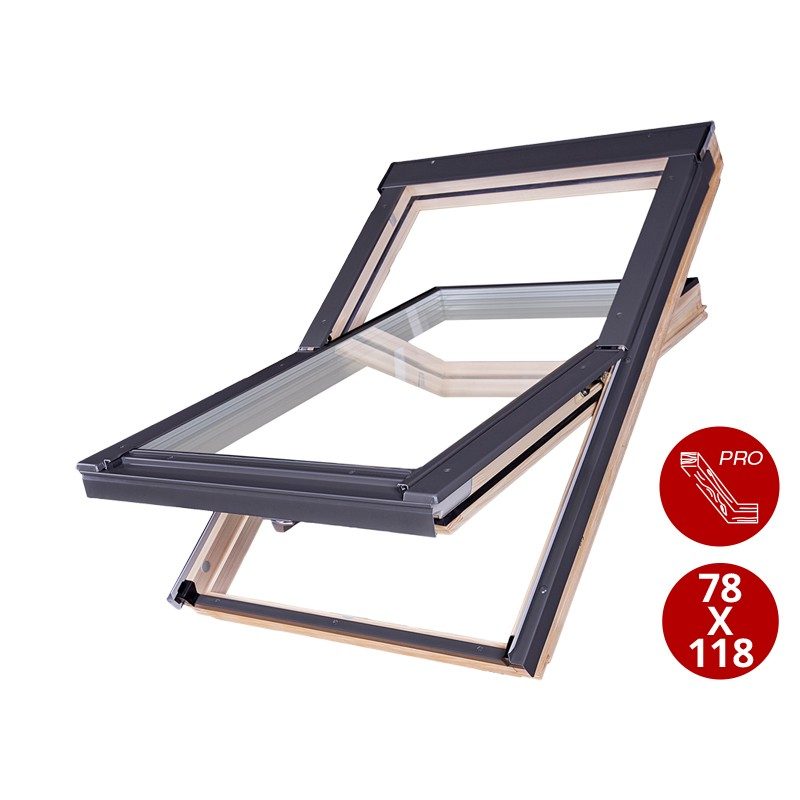 Koramic drewniane okno dachowe Energy Pro 78x118