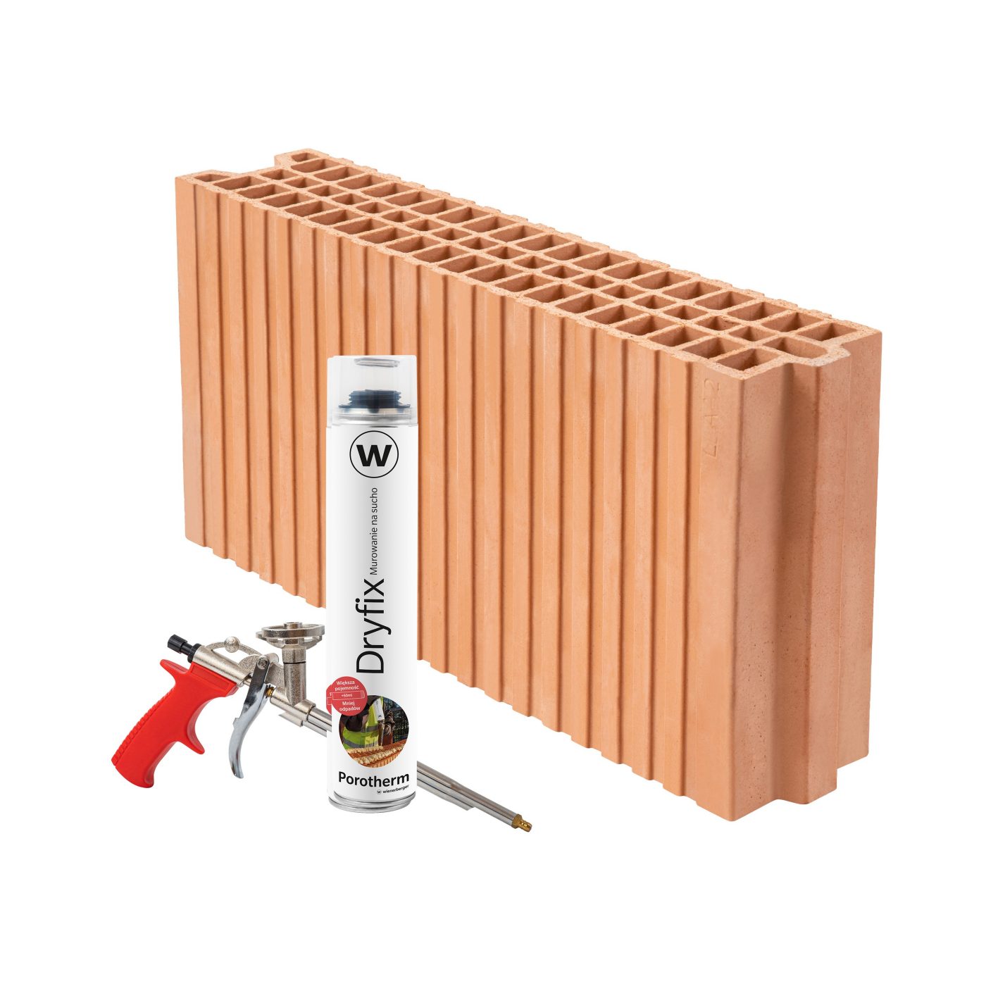 Niskoemisyjny szlifowany pustak ceramiczny Porotherm 11.5 Klima+ Dryfix